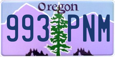 OR license plate 993PNM