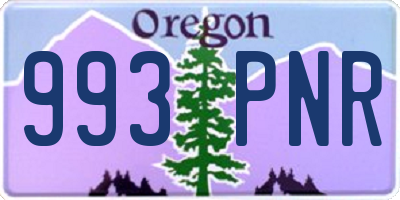 OR license plate 993PNR