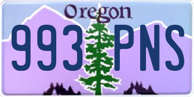 OR license plate 993PNS