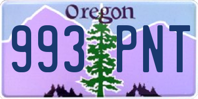 OR license plate 993PNT