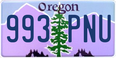 OR license plate 993PNU