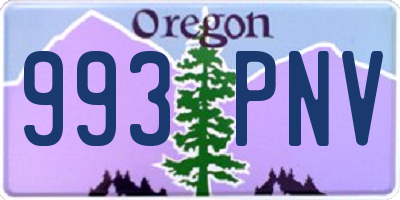 OR license plate 993PNV