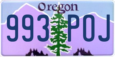 OR license plate 993POJ