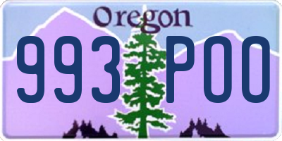 OR license plate 993POO