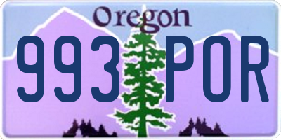 OR license plate 993POR