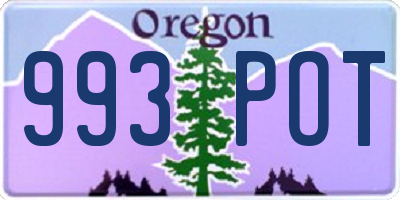 OR license plate 993POT