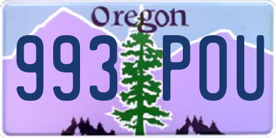 OR license plate 993POU