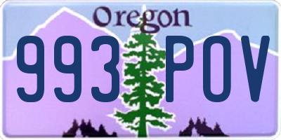 OR license plate 993POV