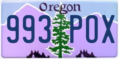 OR license plate 993POX