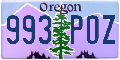 OR license plate 993POZ