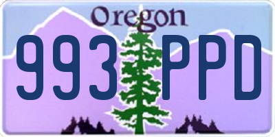 OR license plate 993PPD