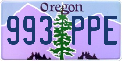 OR license plate 993PPE