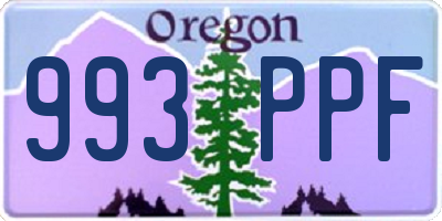 OR license plate 993PPF