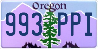 OR license plate 993PPI