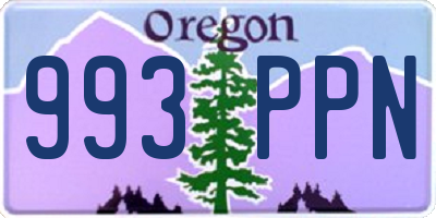 OR license plate 993PPN