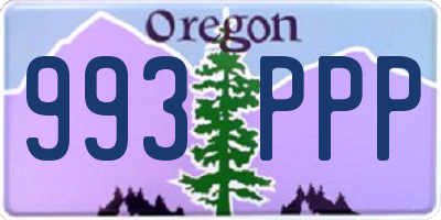 OR license plate 993PPP
