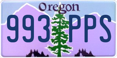 OR license plate 993PPS