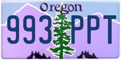 OR license plate 993PPT