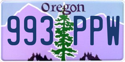 OR license plate 993PPW
