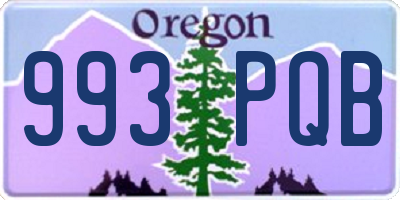 OR license plate 993PQB