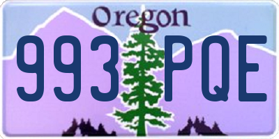 OR license plate 993PQE