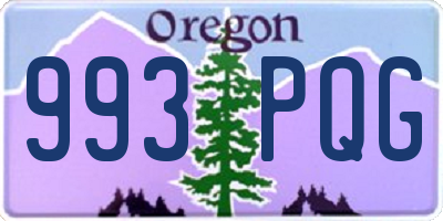 OR license plate 993PQG