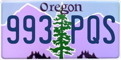 OR license plate 993PQS