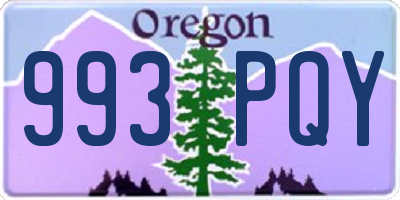 OR license plate 993PQY