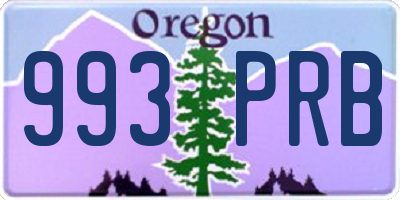 OR license plate 993PRB
