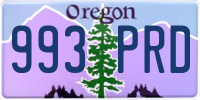 OR license plate 993PRD