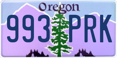 OR license plate 993PRK