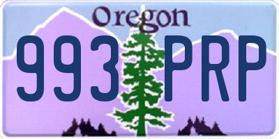 OR license plate 993PRP
