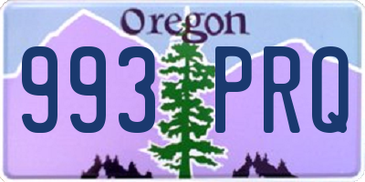 OR license plate 993PRQ
