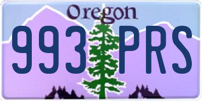 OR license plate 993PRS