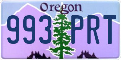 OR license plate 993PRT