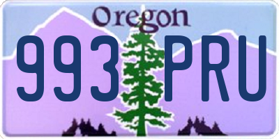 OR license plate 993PRU