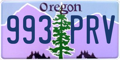OR license plate 993PRV