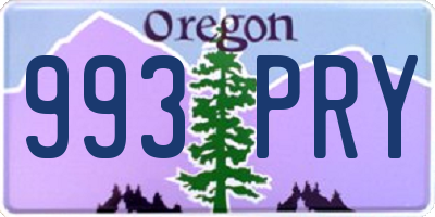 OR license plate 993PRY