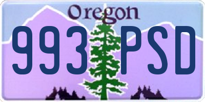 OR license plate 993PSD