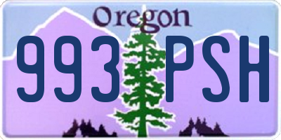 OR license plate 993PSH