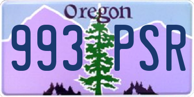 OR license plate 993PSR