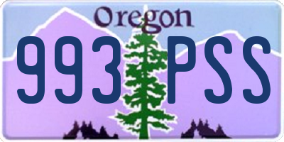 OR license plate 993PSS
