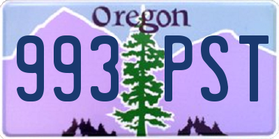 OR license plate 993PST