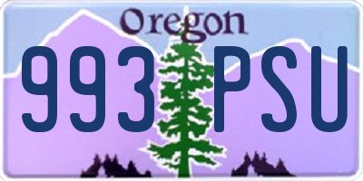 OR license plate 993PSU