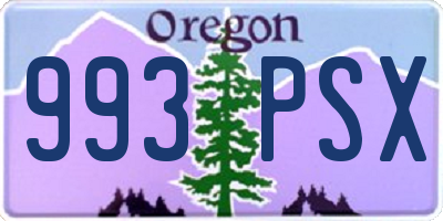 OR license plate 993PSX