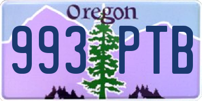 OR license plate 993PTB