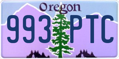 OR license plate 993PTC