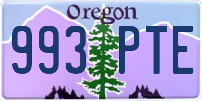 OR license plate 993PTE