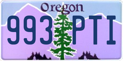 OR license plate 993PTI