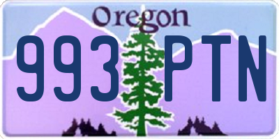 OR license plate 993PTN